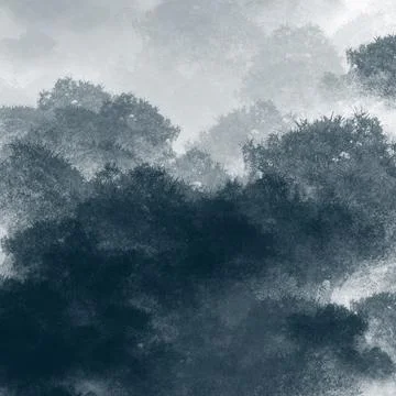 Background abstract black and white forest landscape Stock Illustration