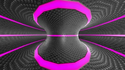 Background abstract black  flowing line grow purple spiral graphic animation. Stock Footage 112112904