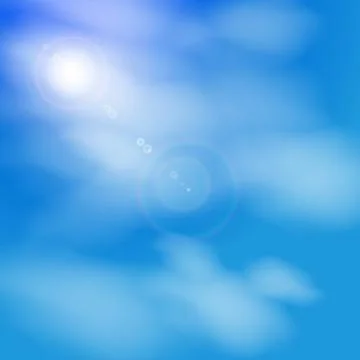 Background from an abstract blue sky with white clouds. EPS 10. Stock Illustration