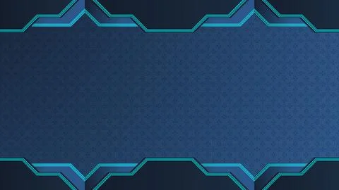 Background Abstract Blue Technology Border with Geometric Patterns and Digi.. Stock Illustration