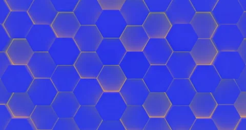 Background of abstract blue with yellow rays, hexagon, polygon exagon texture Stock Footage 272580104