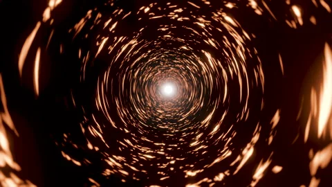 Background with abstract bright tunnel Видео 215916370