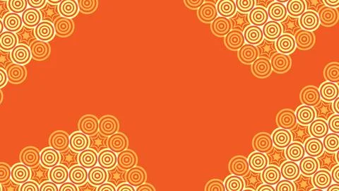 Background Abstract Circular Pattern Design With Orange and Yellow Elements イラスト素材
