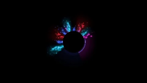 Background abstract colorful light circle motion Stock Footage 126115513
