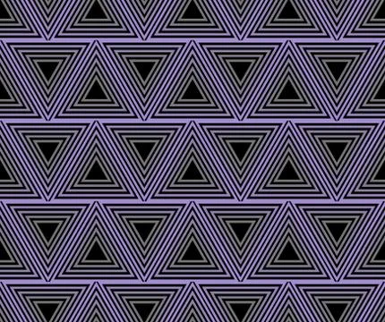 Background abstract composed of purple triangles n black background, seamless Stock Illustration