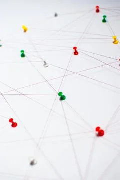 Background. Abstract concept (idea) of network, social media, internet, teamw Stock Photos