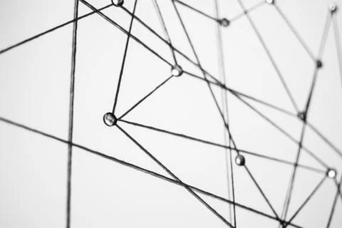 Background. Abstract concept (idea) of network, social media, internet Stock Photos