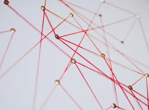 Background. Abstract concept (idea) of network, social media, internet Stock Photos