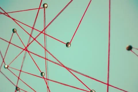 Background. Abstract concept (idea) of network, social media, internet Stock Photos