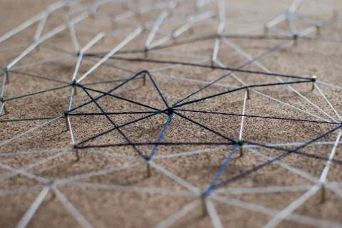 Background. Abstract concept (idea) of network, social media, internet, teamw Stock Photos