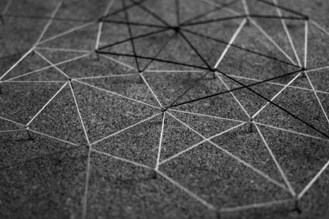 Background. Abstract concept (idea) of network, social media, internet, team Stock Photos