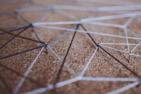 Background. Abstract concept (idea) of network, social media, internet, team Foto stock