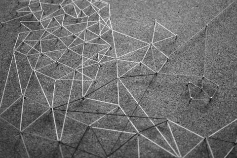 Background. Abstract concept (idea) of network, social media, internet Foto stock