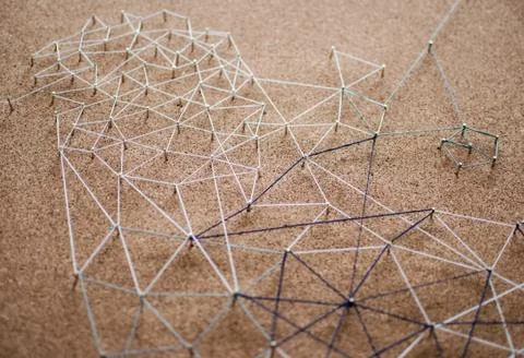 Background. Abstract concept (idea) of network, social media, internet Stock-Fotos