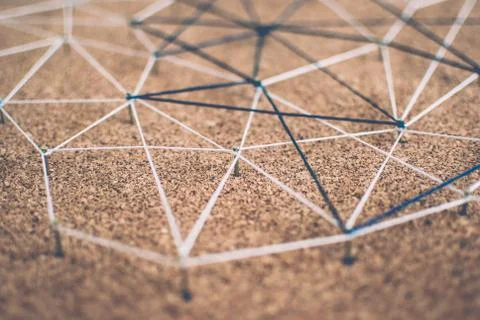 Background. Abstract concept (idea) of network, social media, internet Stock Photos