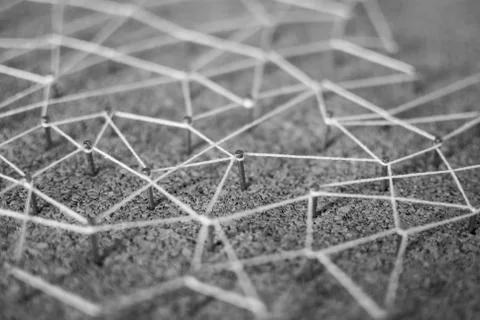 Background. Abstract concept (idea) of network, social media, internet Stock Photos