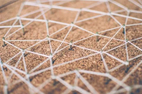 Background. Abstract concept (idea) of network, social media, internet Stock Photos