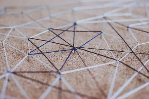 Background. Abstract concept (idea) of network, social media, internet Stock Photos