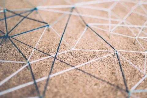 Background. Abstract concept (idea) of network, social media, internet Stock Photos
