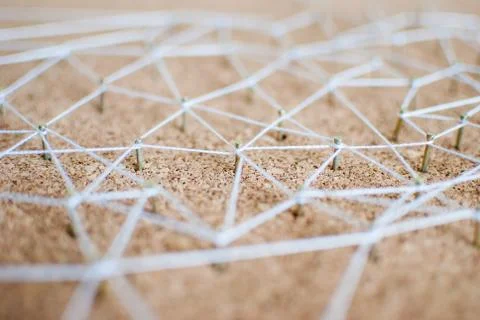 Background. Abstract concept (idea) of network, social media, internet Stock Photos