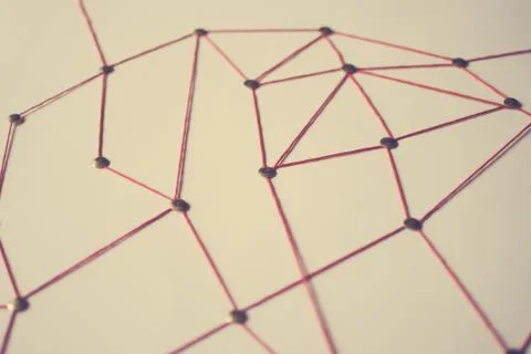 Background. Abstract concept (idea) of network, social media, internet Stock Photos