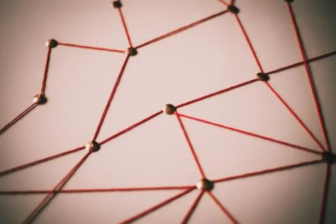 Background. Abstract concept (idea) of network, social media, internet Stock Photos
