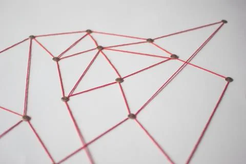 Background. Abstract concept (idea) of network, social media, internet Stock Photos