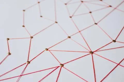 Background. Abstract concept (idea) of network, social media, internet Stock Photos