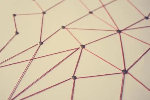 Background. Abstract concept (idea) of network, social media, internet Stock Photos