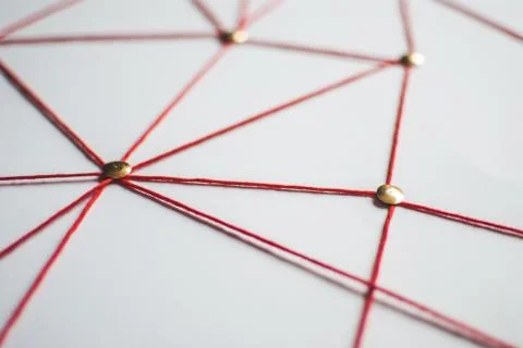 Background. Abstract concept (idea) of network, social media, internet Stock Photos