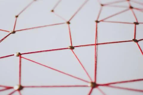 Background. Abstract concept (idea) of network, social media, internet Stock Photos