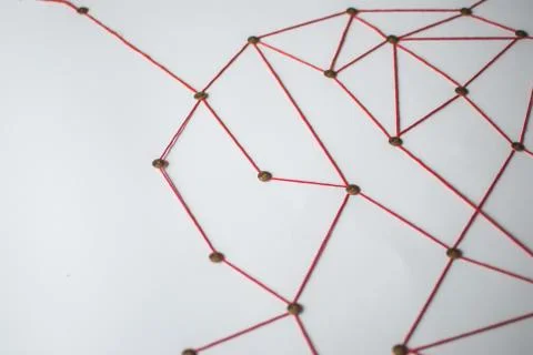 Background. Abstract concept (idea) of network, social media, internet, team Stock Photos