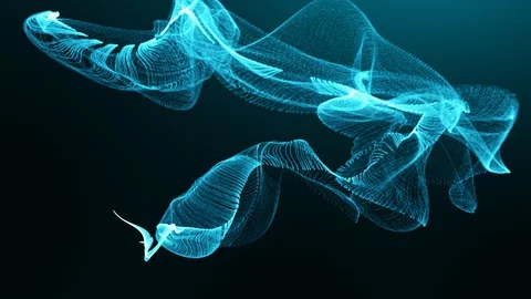 Background abstract digital blue light flying particles design animation Stock Footage 129211775