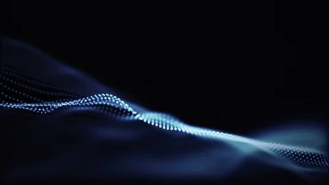 Background abstract digital wave and light square particles in organic motion. Stock Footage 115315010