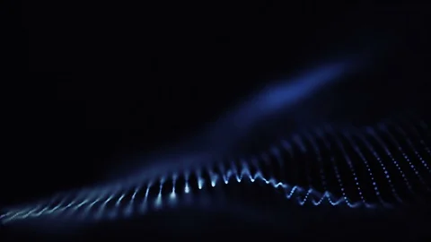 Background abstract digital wave and light square particles in organic motion. Video stock 115477401