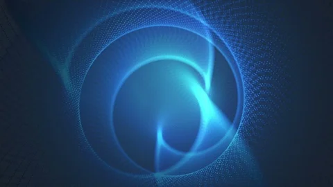 Background abstract digital wave blue circle particle. Stock Footage 111041409