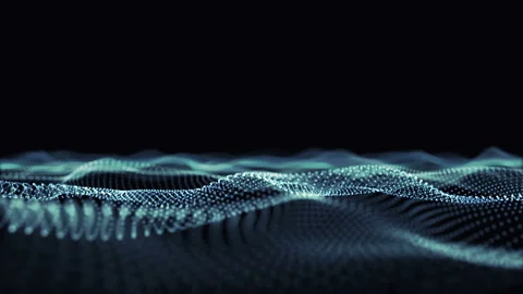 Background abstract digital wave blue rotation particle. Stock Footage 130482454