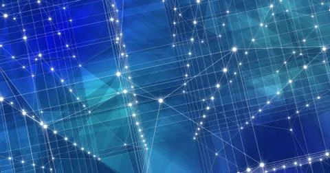 Background Abstract Dynamic Plexus Futuristic Technology. 3d render Stock Illustration