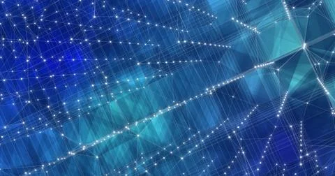 Background Abstract Dynamic Plexus Futuristic Technology. 3d render Illustrazione stock