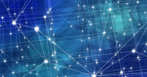 Background Abstract Dynamic Plexus Futuristic Technology. 3d render Stock Illustration