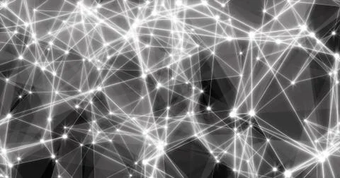 Background Abstract Dynamic Plexus Futuristic Technology. 3d render 스톡 일러스트