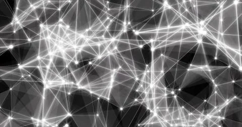 Background Abstract Dynamic Plexus Futuristic Technology. 3d render 스톡 일러스트