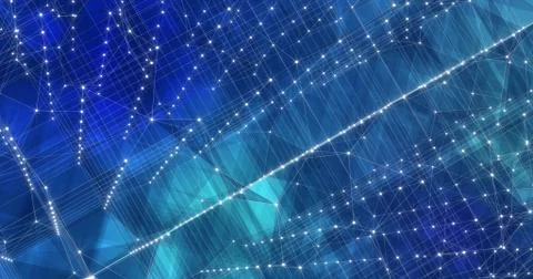 Background Abstract Dynamic Plexus Futuristic Technology. 3d render Stock Illustration