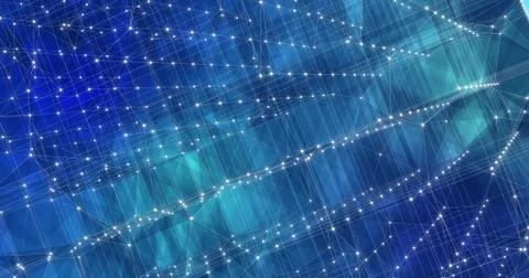 Background Abstract Dynamic Plexus Futuristic Technology. 3d render 스톡 일러스트