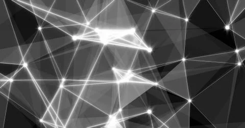 Background Abstract Dynamic Plexus Futuristic Technology. 3d render 스톡 일러스트