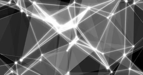 Background Abstract Dynamic Plexus Futuristic Technology. 3d render Stock Illustration