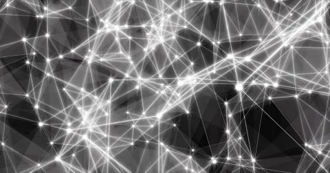 Background Abstract Dynamic Plexus Futuristic Technology. 3d render Stock Illustration