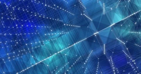 Background Abstract Dynamic Plexus Futuristic Technology. 3d render Stock Illustration