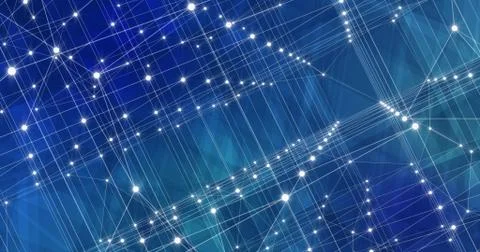 Background Abstract Dynamic Plexus Futuristic Technology. 3d render Illustrazione stock