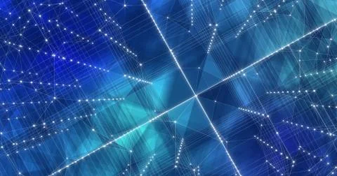 Background Abstract Dynamic Plexus Futuristic Technology. 3d render Stock Illustration